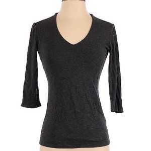 Comfy and Professional 3/4 Sleeve Gray T-Shirt - Grace - Size XS